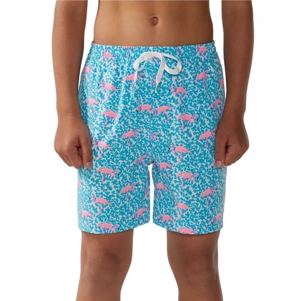 Chubbies NWT Big Boys Youth The Domingo's Are For Flamingos Classic Swim Trunks